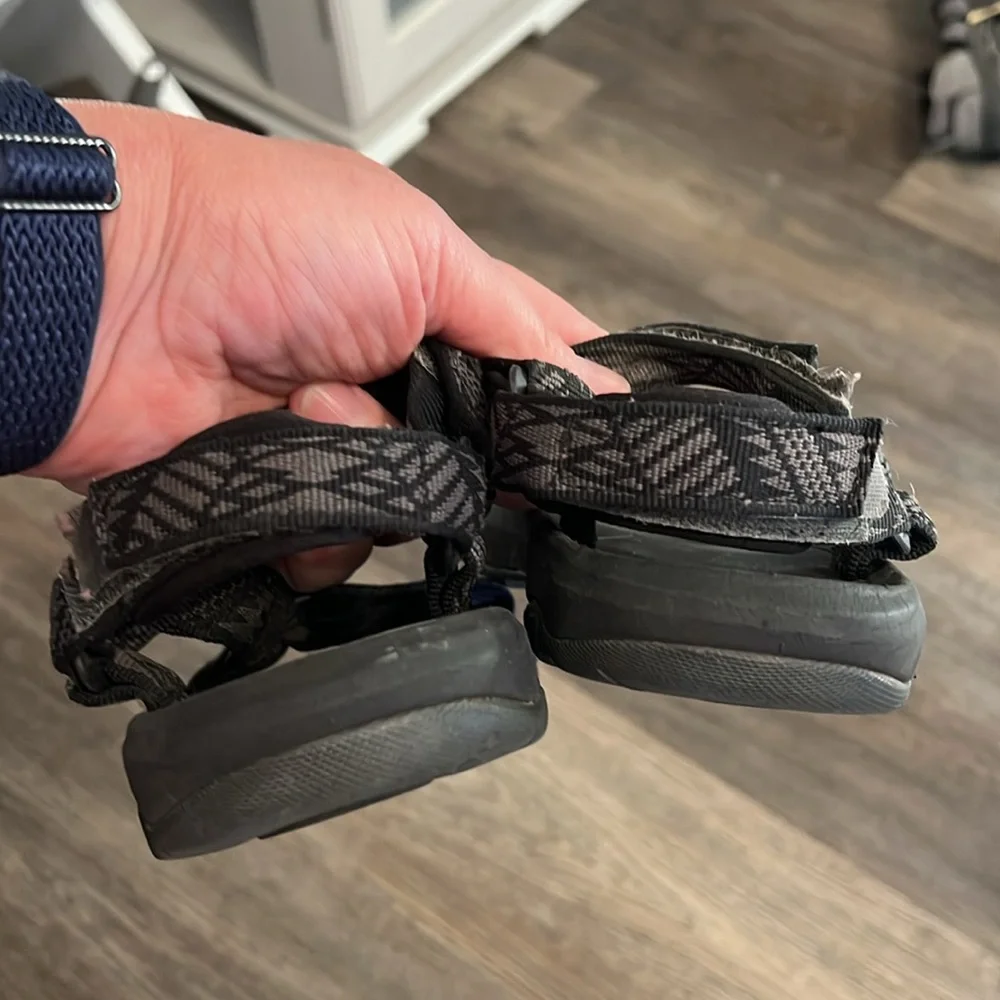 Teva Black and Gray Strapped Sandals Size 7